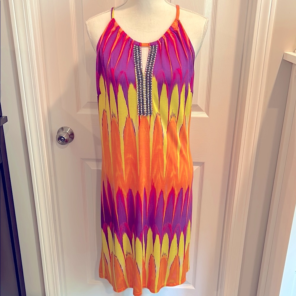 INC Beach size medium Vibrant Multicolor Sleeveless Dress